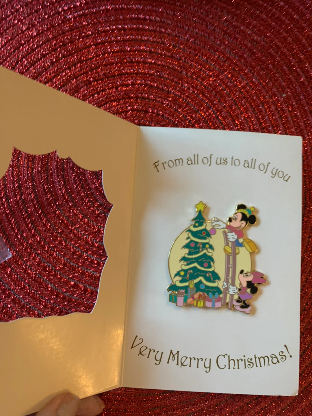 Disney Mickey Mouse Christmas Pin - New - photo 3