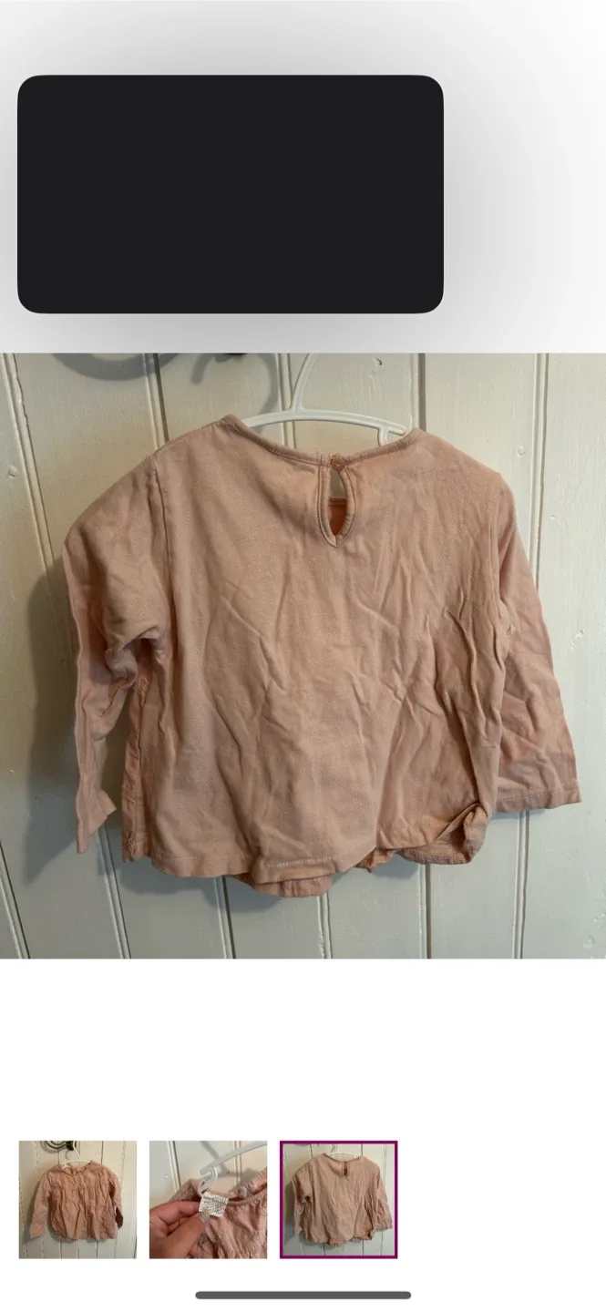 Zara Baby Girl Pink Top Size 2/3t image indicator(3)