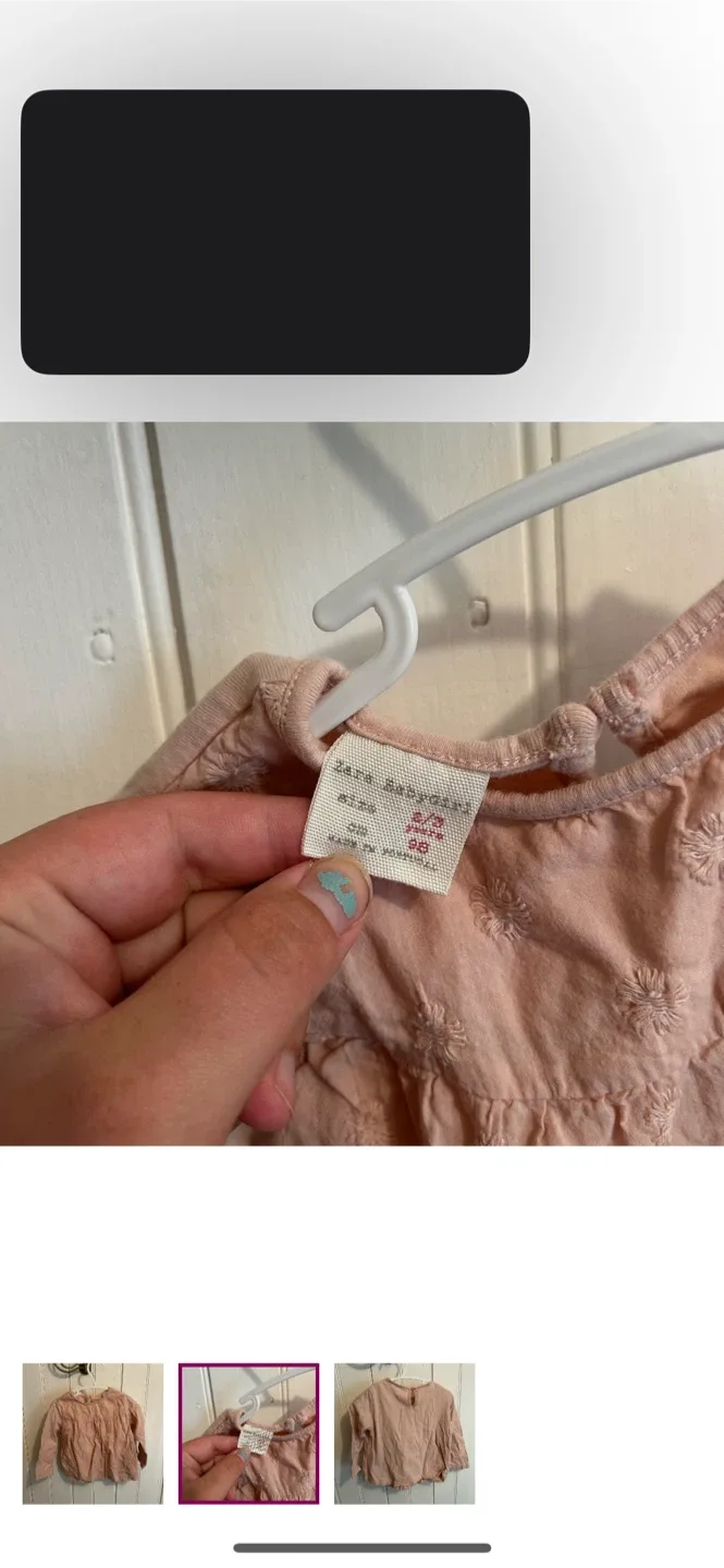 Zara Baby Girl Pink Top Size 2/3t image indicator(2)