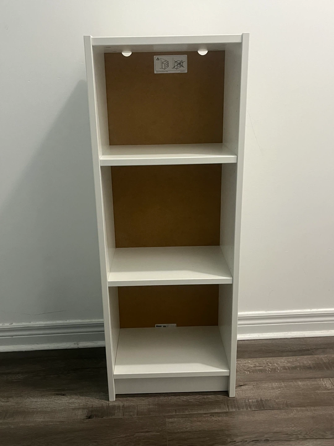Ikea White 3-Shelf Bookcase