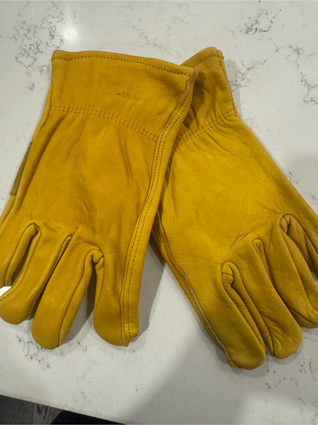 Holmes Workwear Yellow Leather Gloves - Size L