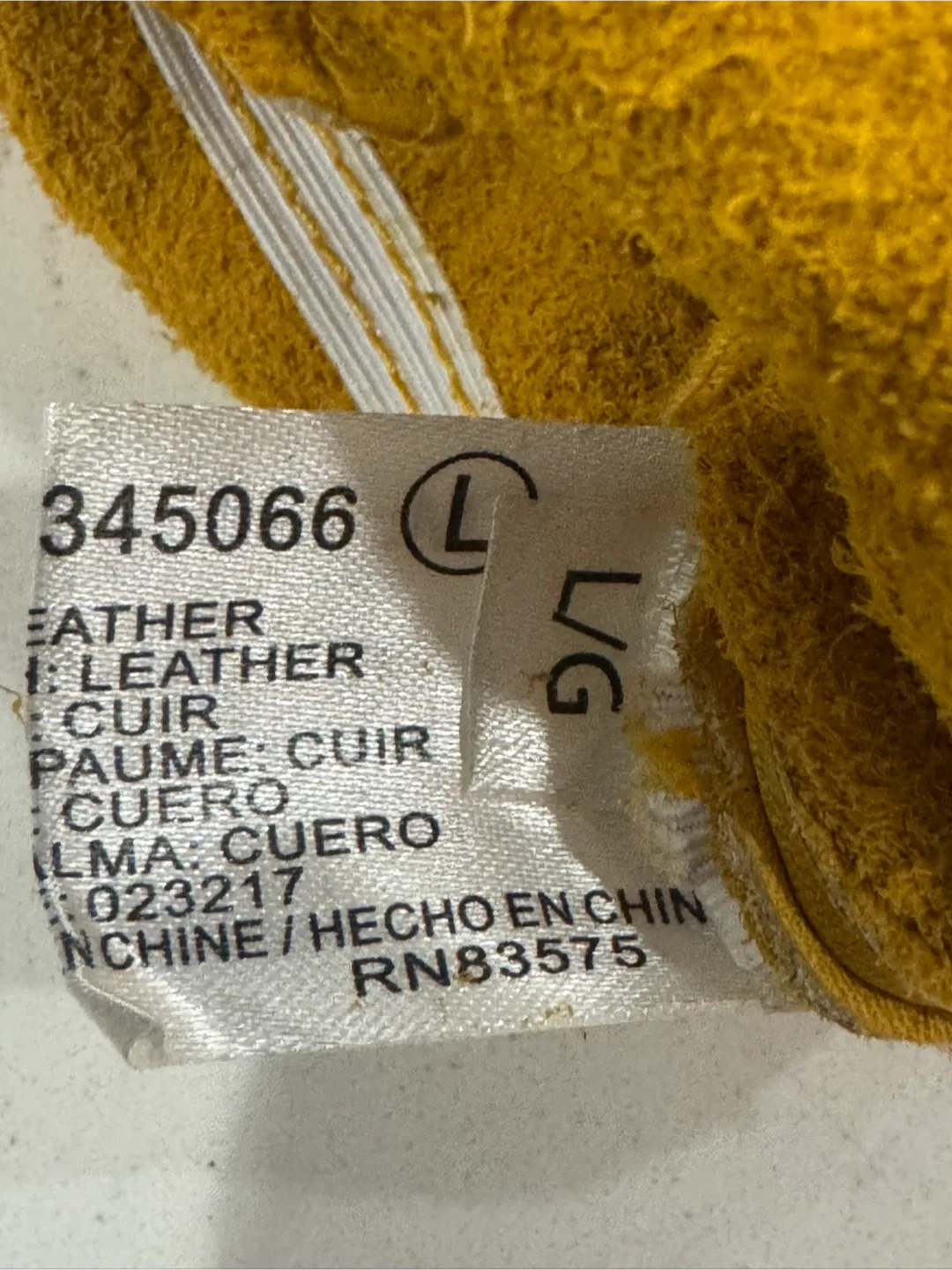 Holmes Workwear Yellow Leather Gloves - Size L image indicator(4)