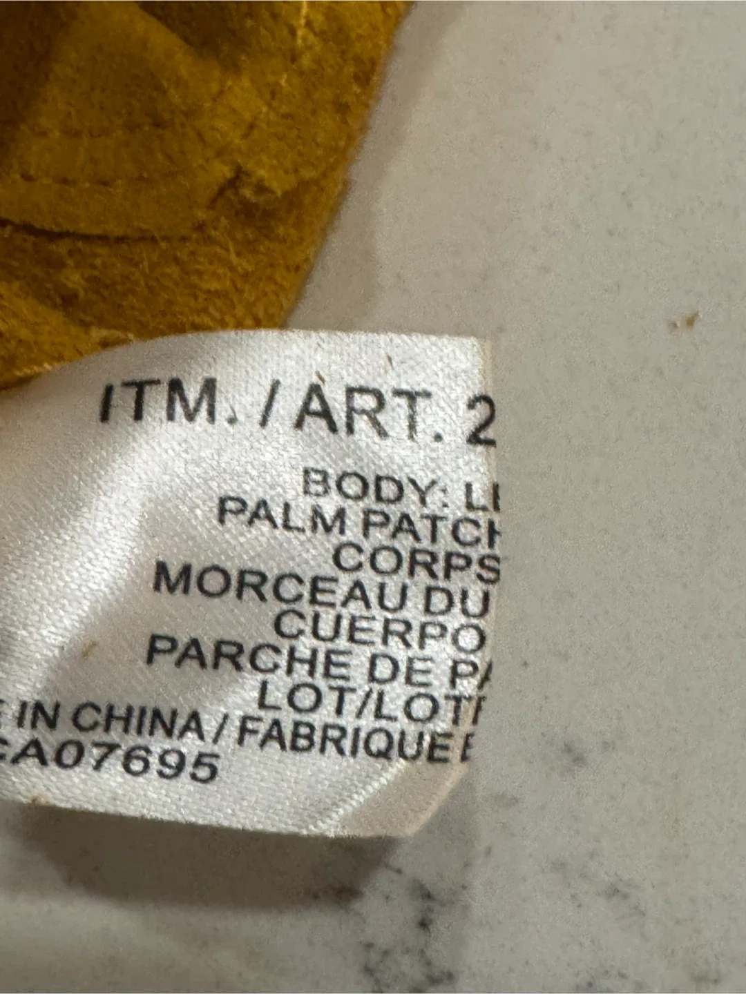 Holmes Workwear Yellow Leather Gloves - Size L image indicator(5)