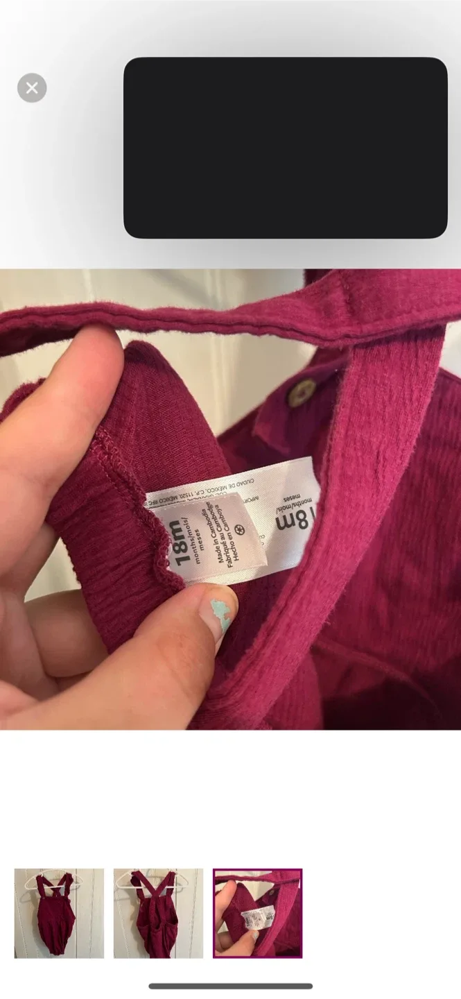 Carter's 18M purple  Romper image indicator(3)