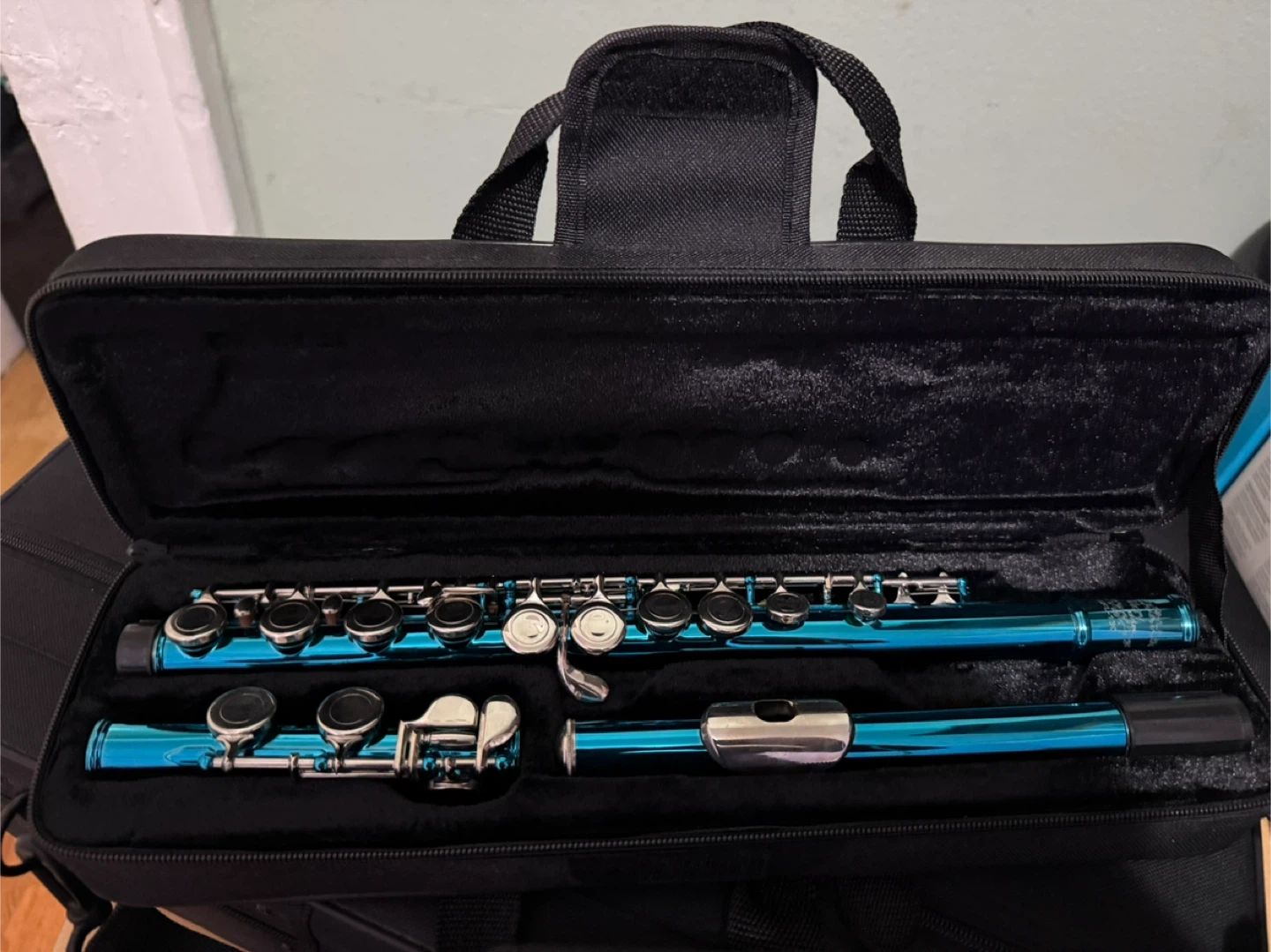 Turquoise Piccolo Flute with Case