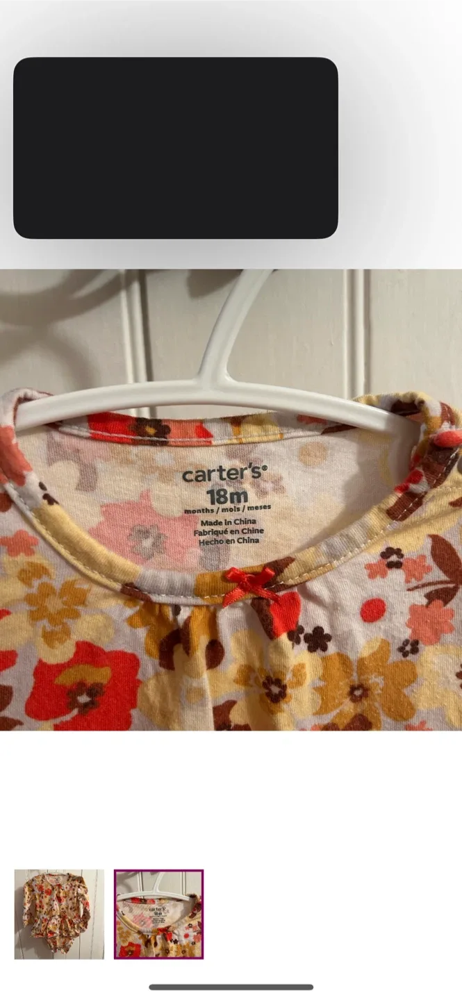 Carter's 18M Floral Bodysuit image indicator(2)