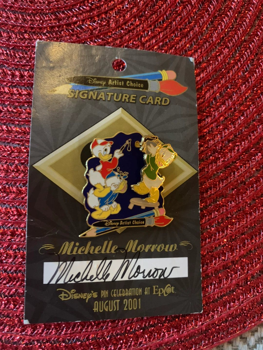 Disney Artist Choice Pin - Michelle Morrow Signature Card