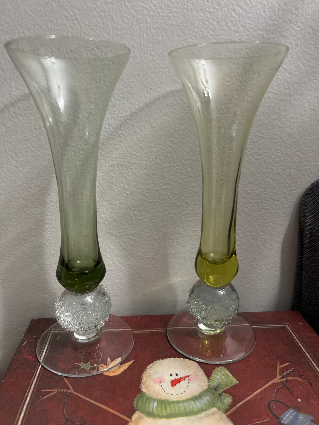 Pair of Decorative Glass Vases