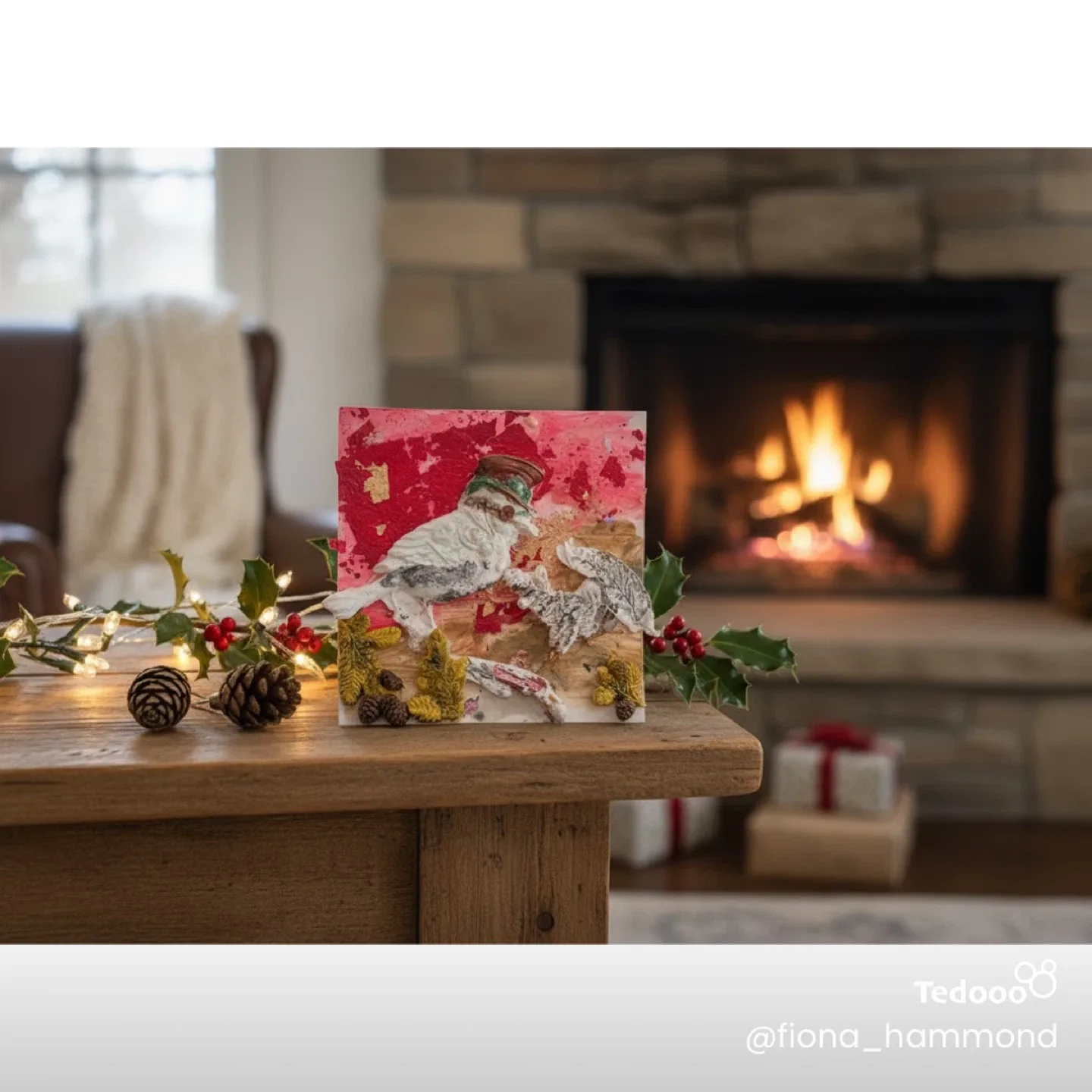 Handmade 3D Art Card - blank, with envelope image indicator(3)