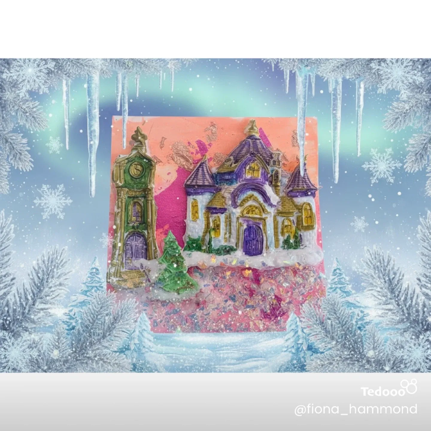 Handmade 3D Art Card - blank, with envelope image indicator(2)