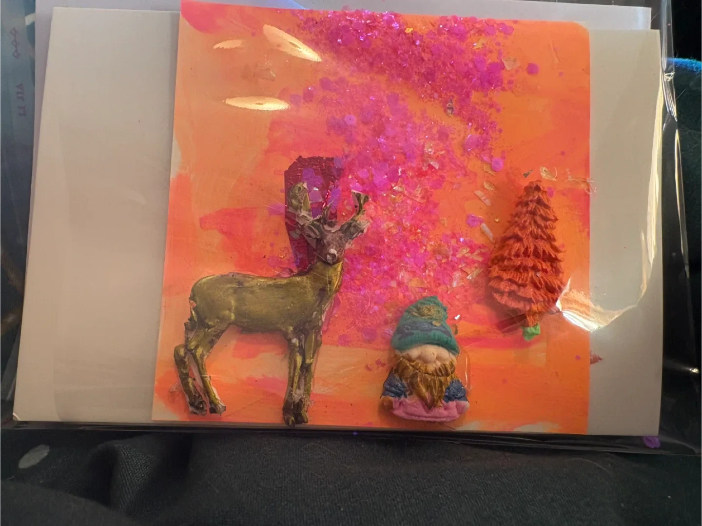 Handmade 3D Art Card - blank, with envelope image indicator(6)