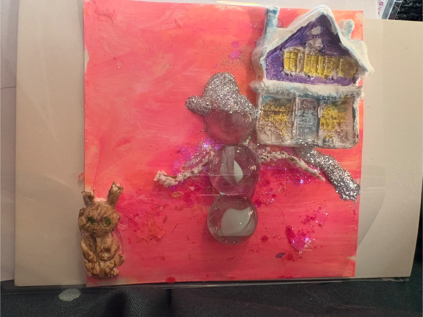 Handmade 3D Art Card - blank, with envelope - photo 4