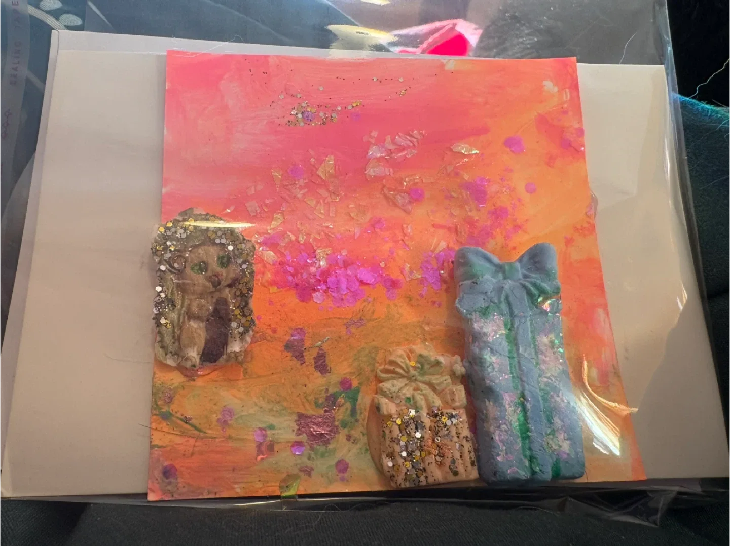 Handmade 3D Art Card - blank, with envelope image indicator(5)