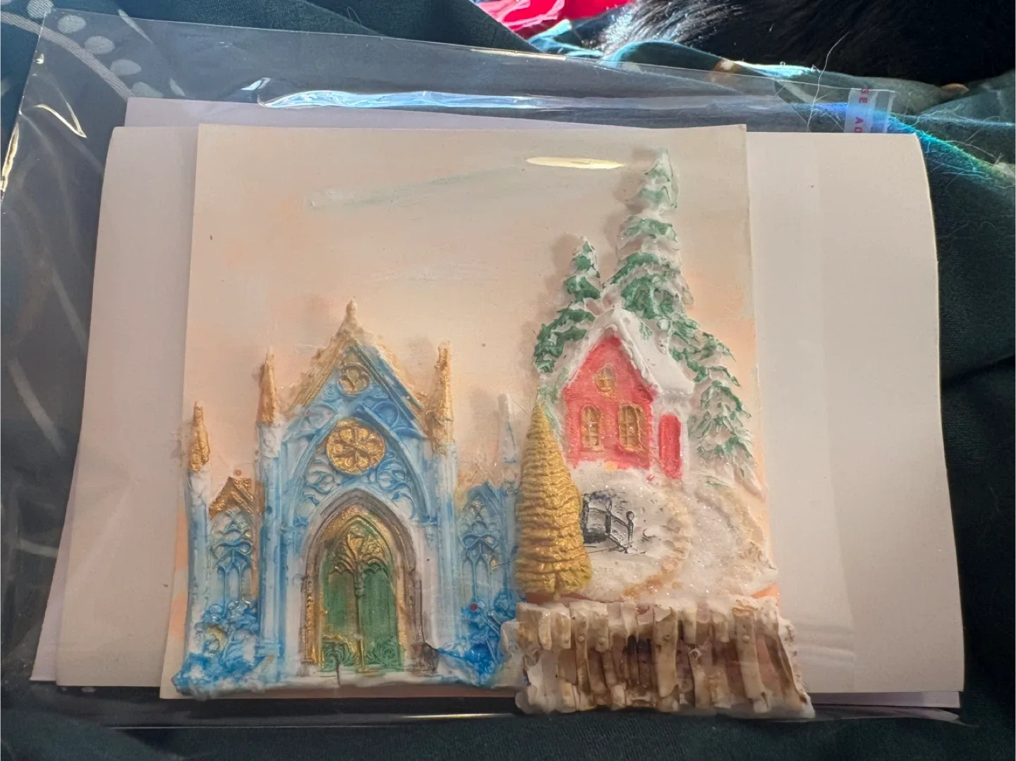 Handmade 3D Art Card - blank, with envelope image indicator(7)