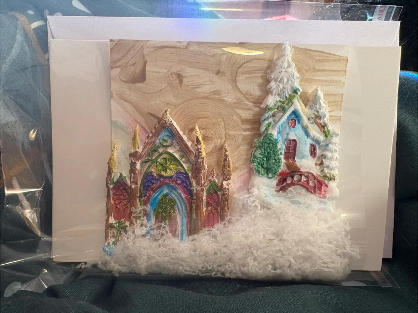 Handmade 3D Art Card - blank, with envelope image indicator(9)