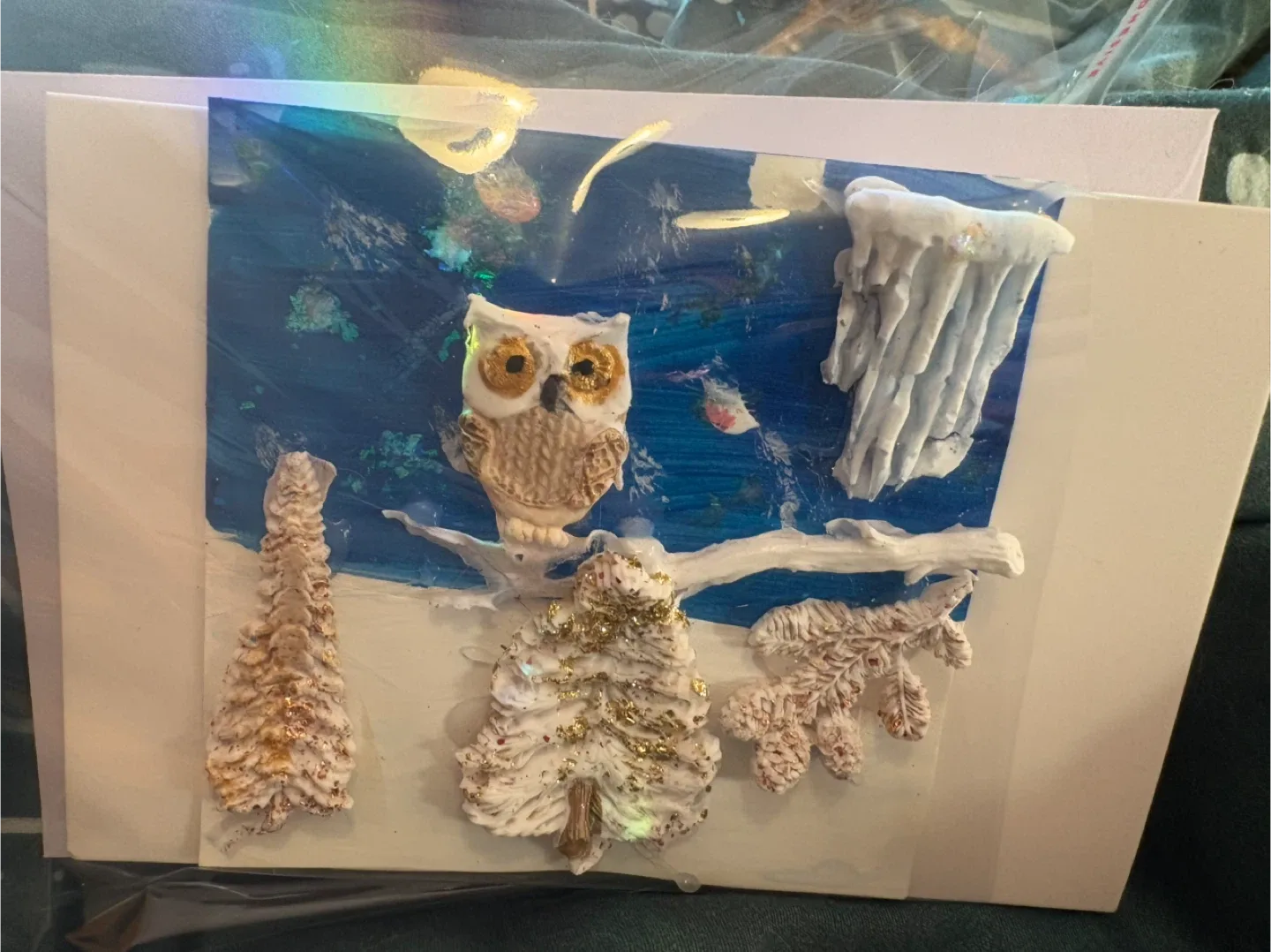 Handmade 3D Art Card - blank, with envelope image indicator(10)