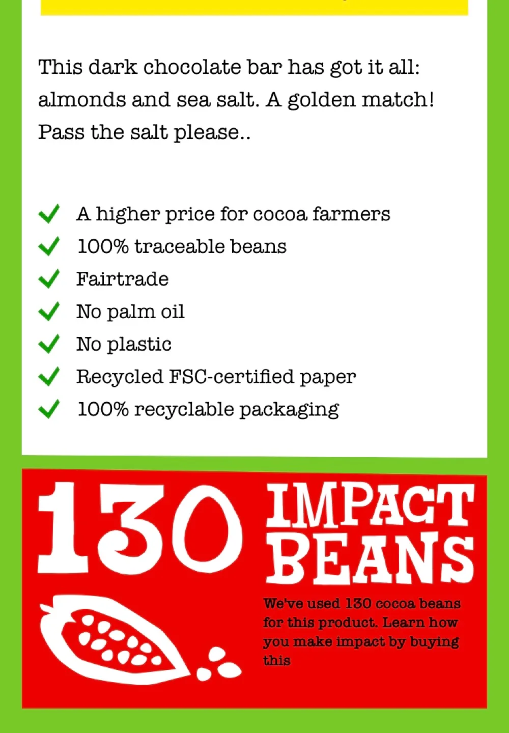 Tony’s Chocolate- Large Bar: 51% Dark+Almonds+Sea Salt image indicator(6)