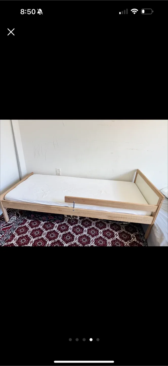 IKEA UNDERLIG Foam Mattress & SNIGLAR Bed Frame