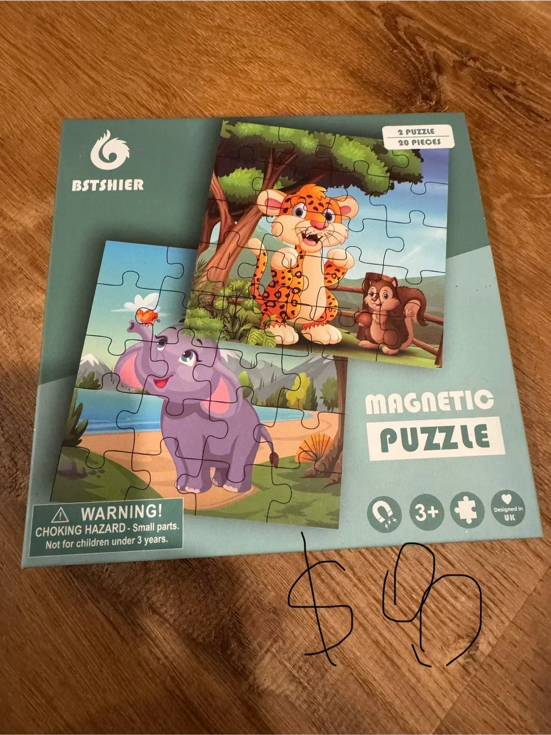 BSTSHIER Magnetic Puzzle - 20 Pieces, Ages 3+