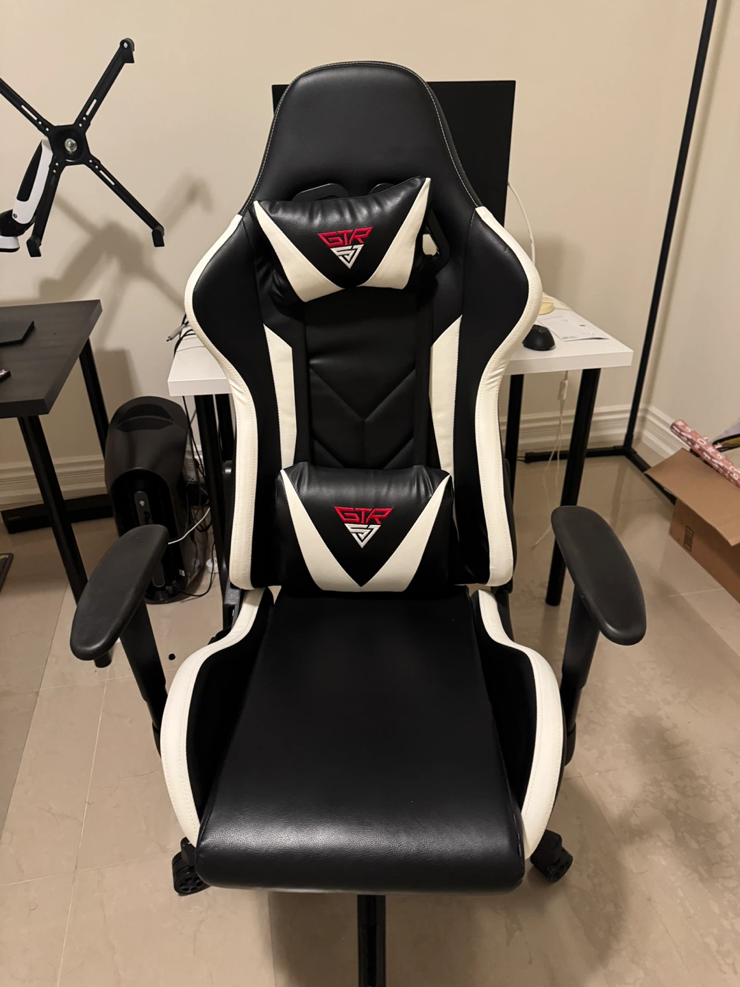 GTR Racing Gaming Chair - Black & White - photo 3