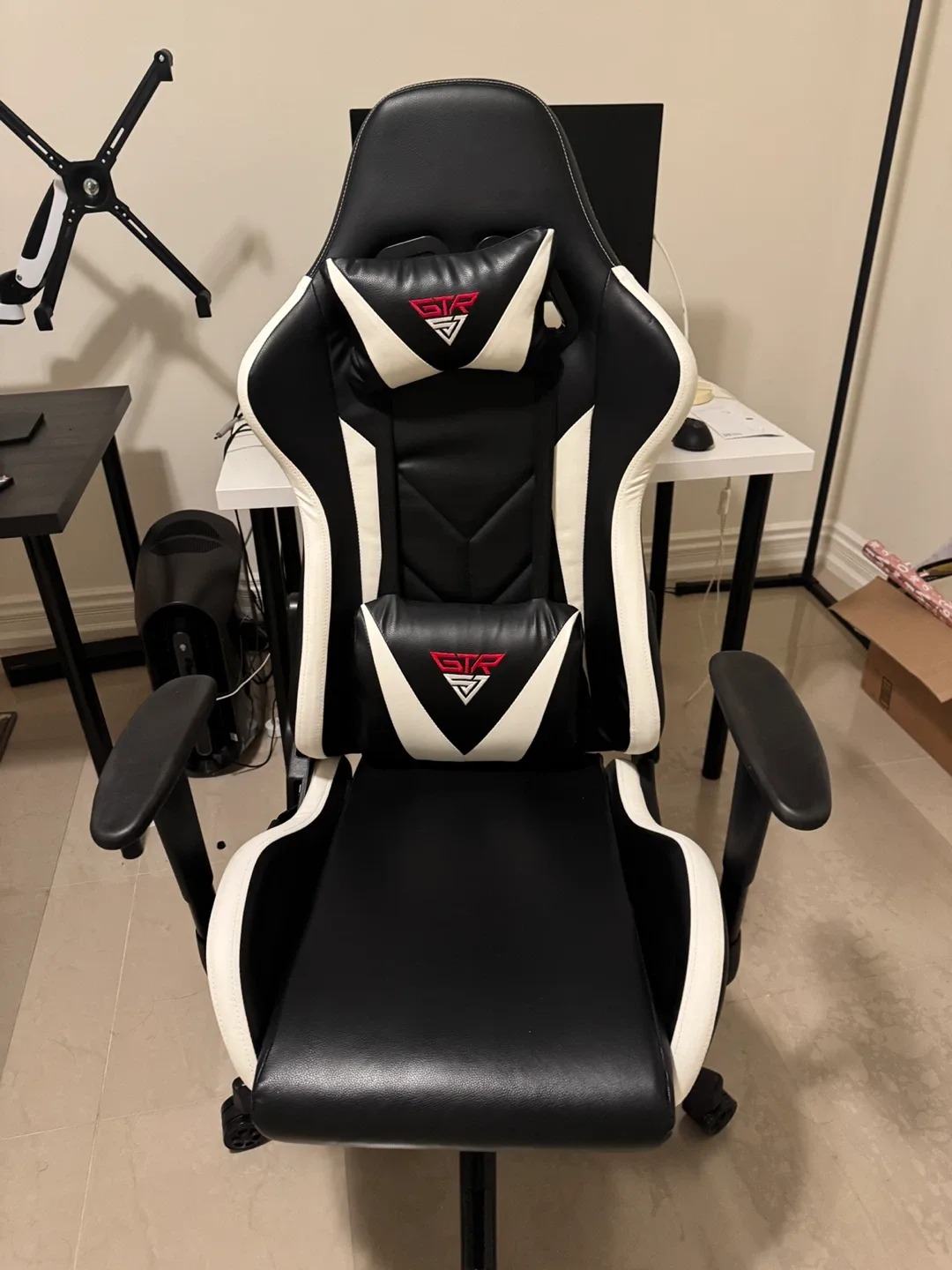 GTR Racing Gaming Chair - Black & White image indicator(3)