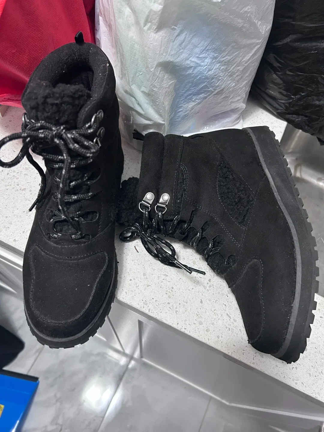 Old Navy Black Winter Boots, Size 8