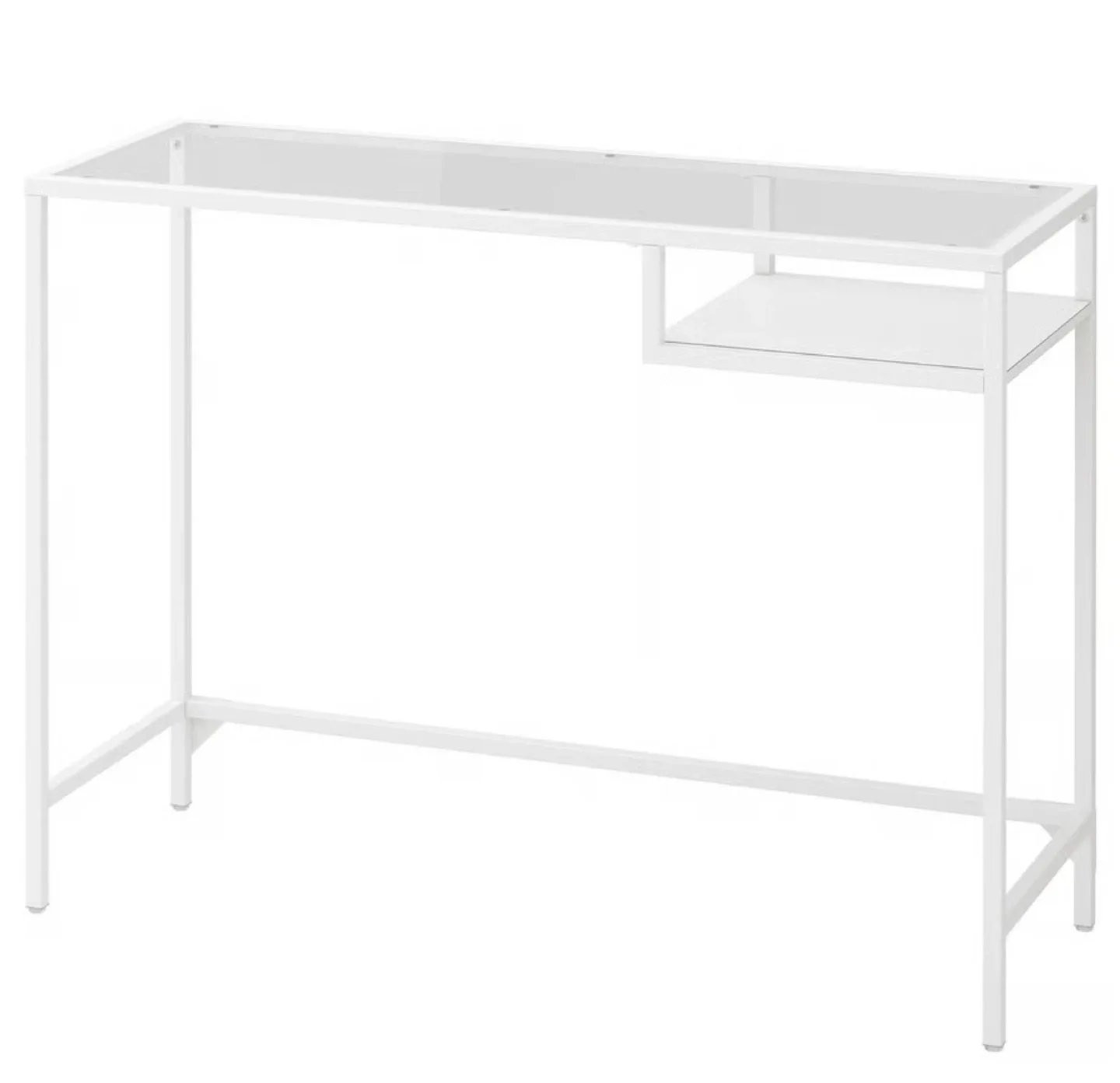 IKEA VITTSJO computer table - glass top, black image indicator(3)