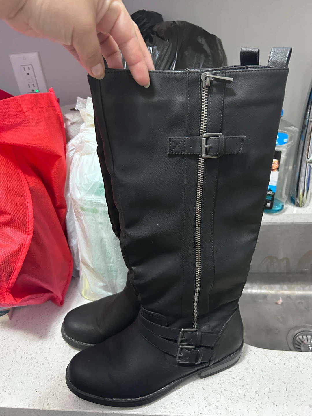 Black Riding Boots - Size 9