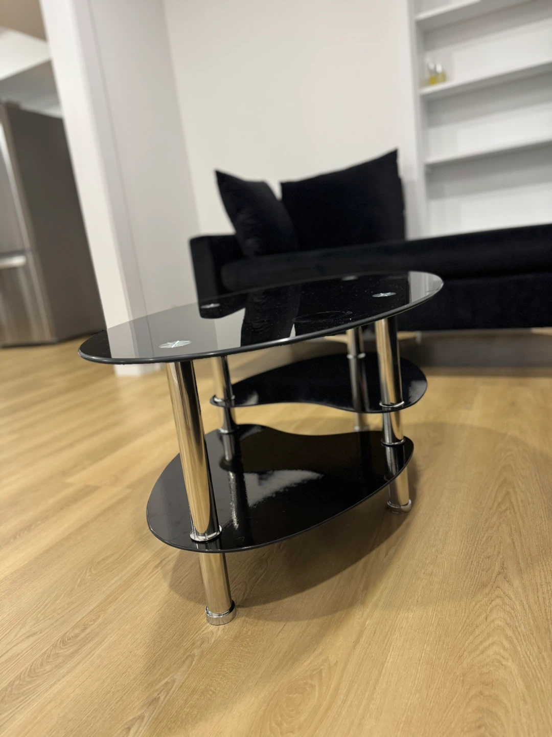 Black Glass Coffee Table - photo 3