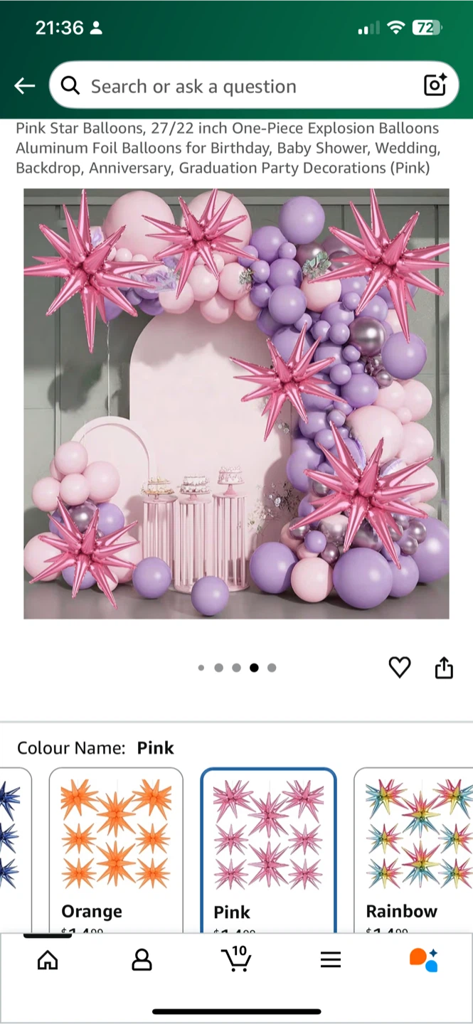 Pink Star Balloons - photo 4