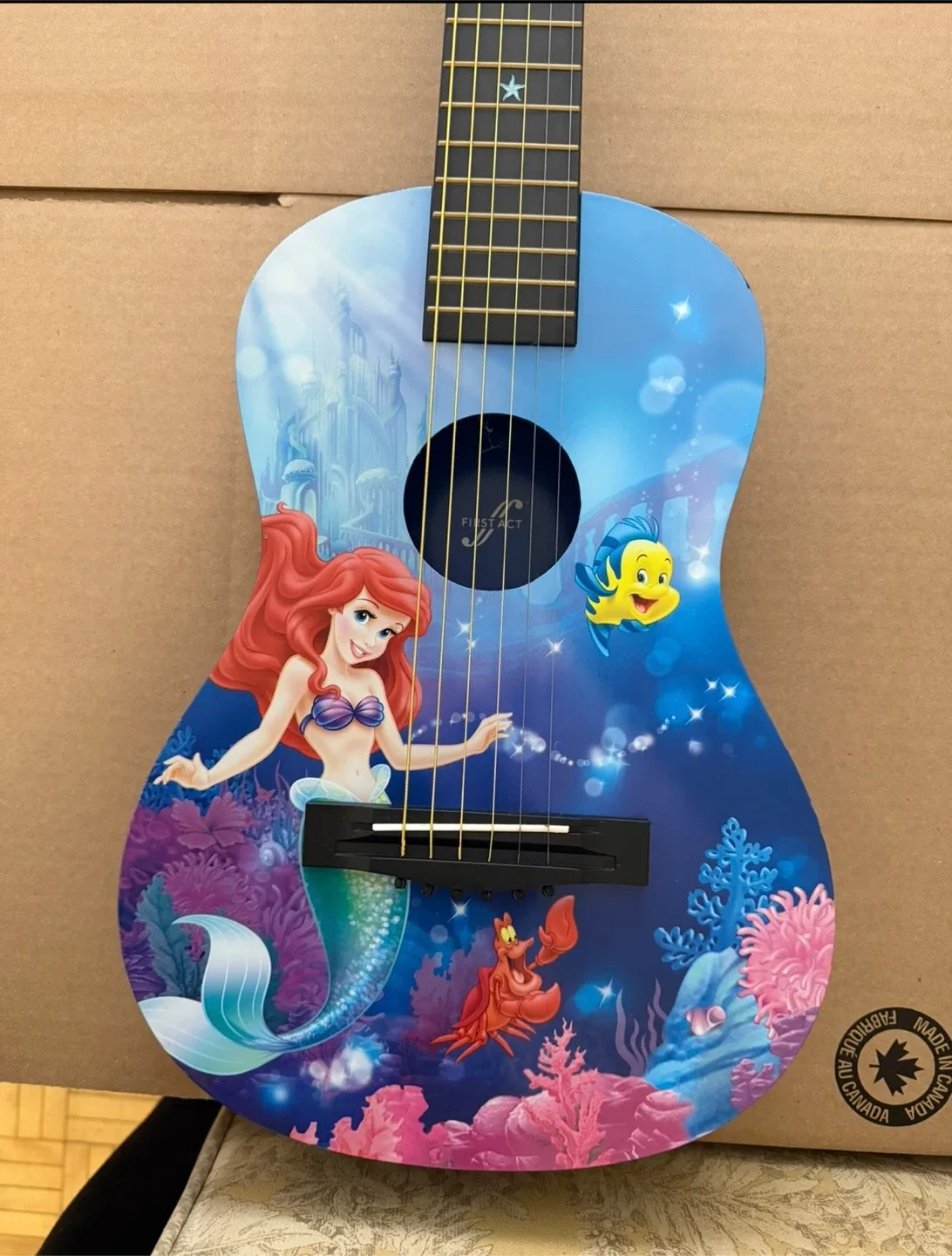 Disney The Little Mermaid Acoustic Guitar - New in Box!