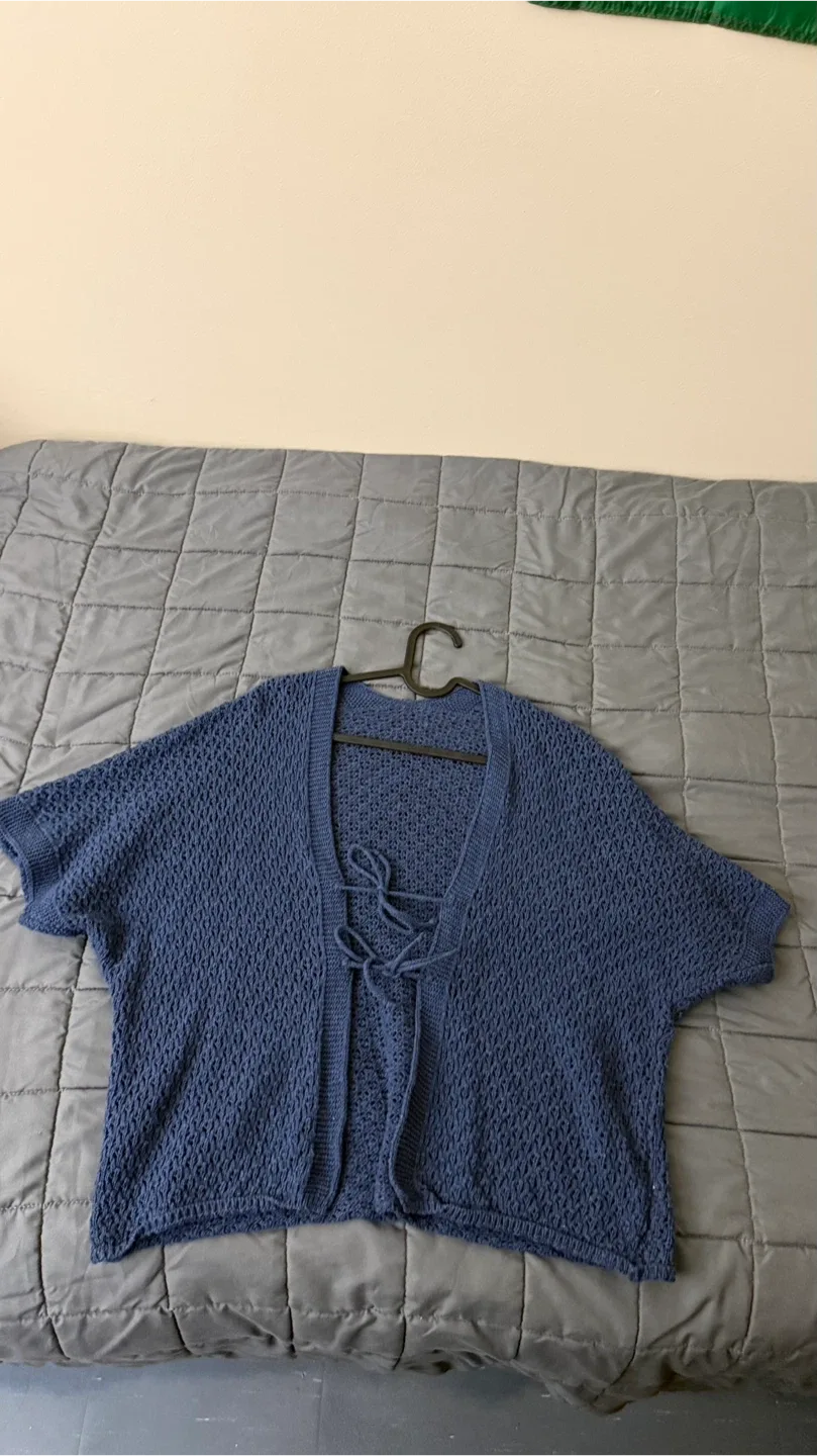 Blue Knit Cardigan