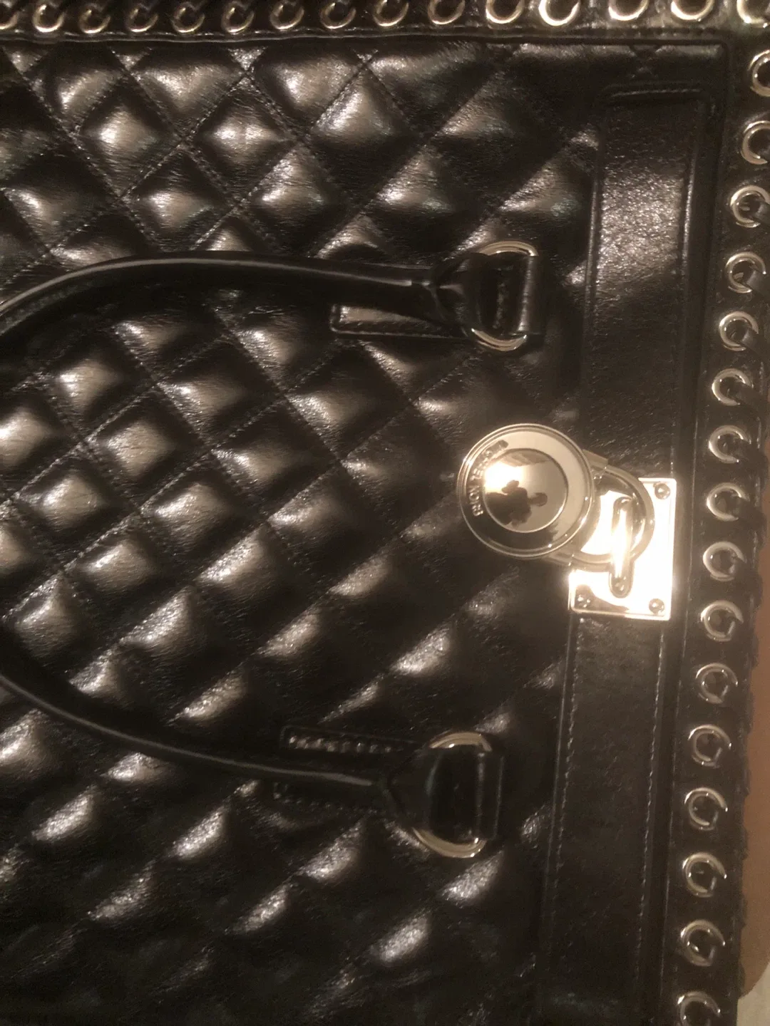 Michael Kors Black Quilted Tote Bag image indicator(6)