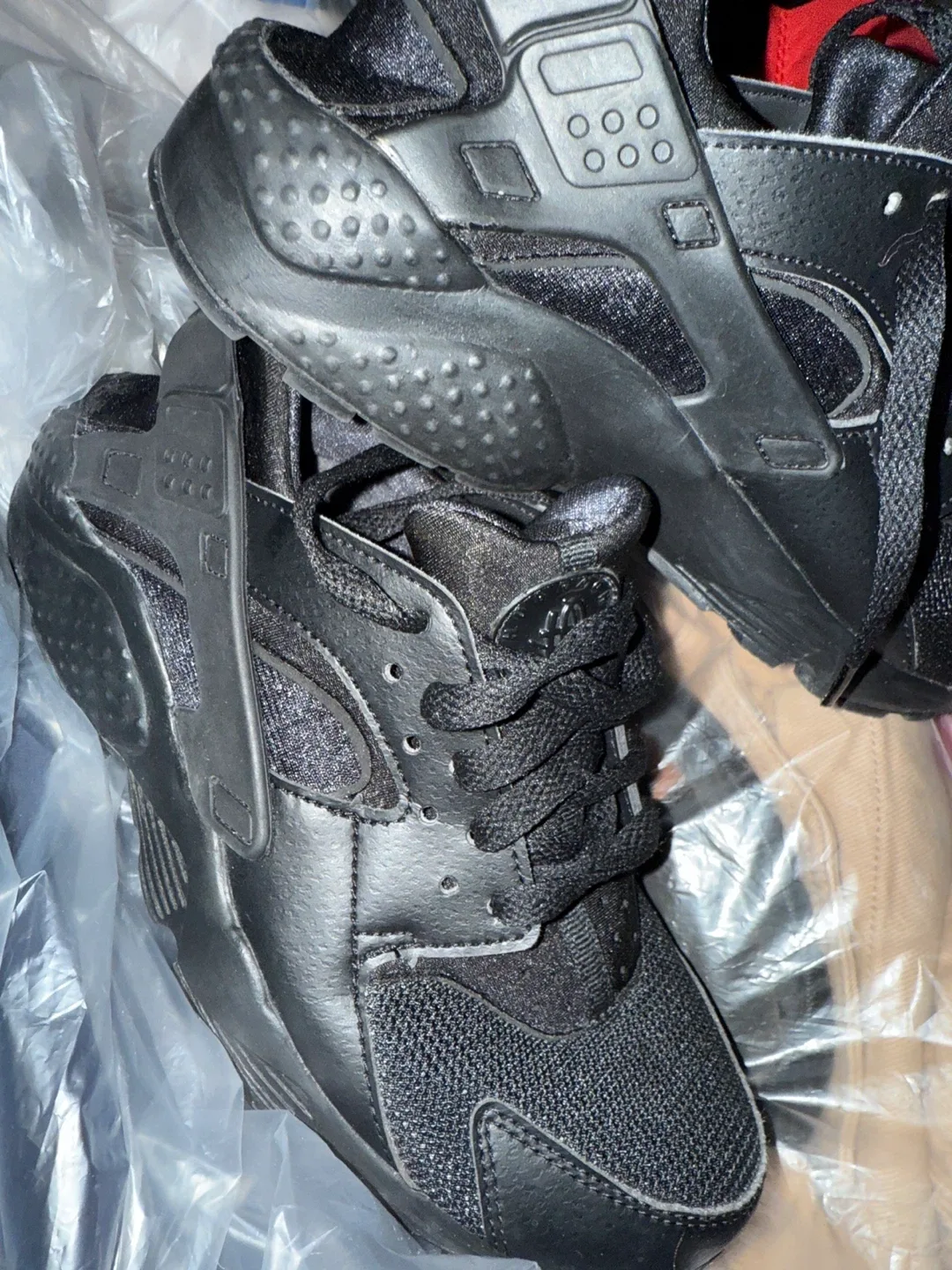 Nike Huarache Run Black Size US 5.5Y