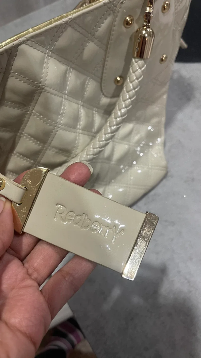 Redberry Quilted Tote Bag - Cream Colour image indicator(4)