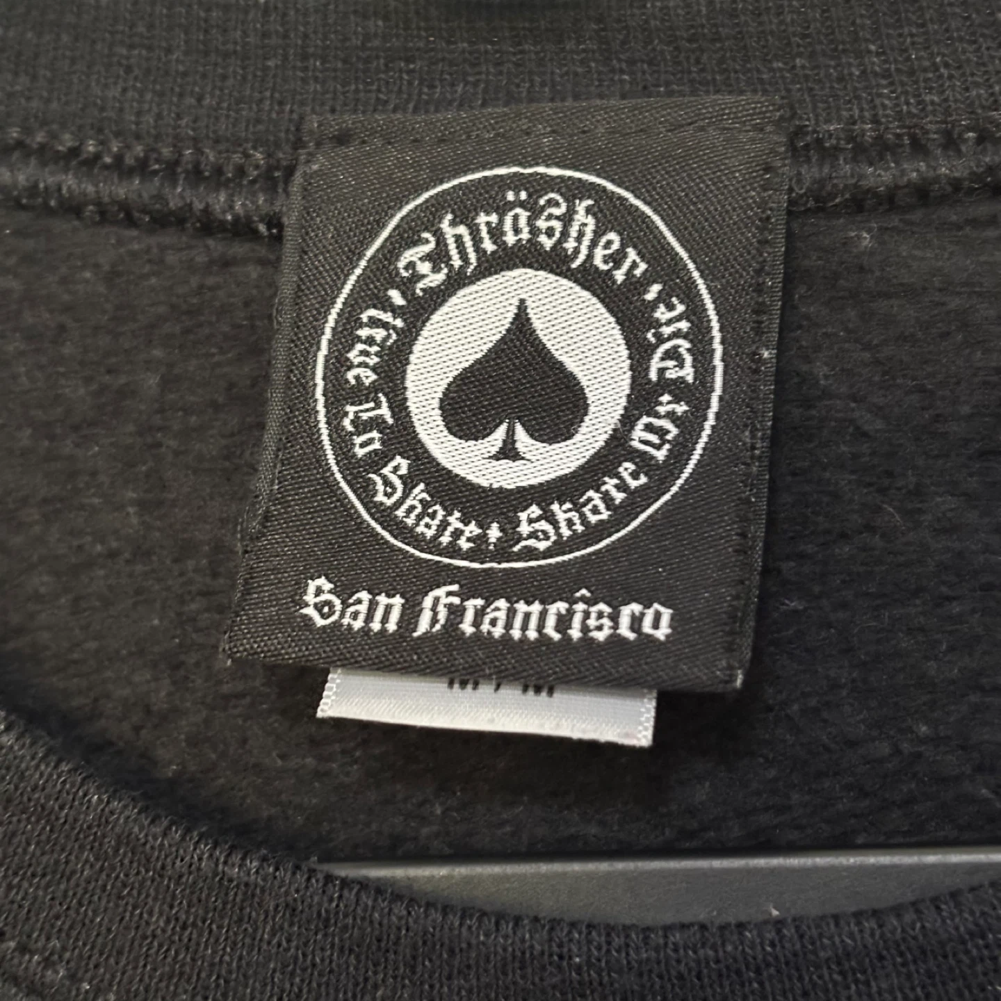 Thrasher Skateboard Magazine Black Crewneck - Size M - photo 3