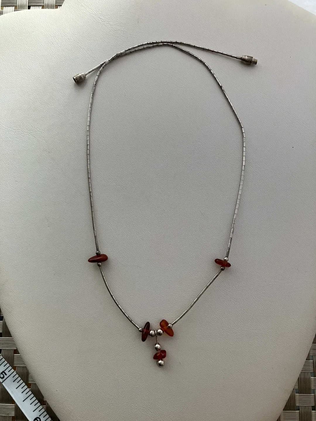 Amber Native Liquid Silver Necklace 16” image indicator(4)