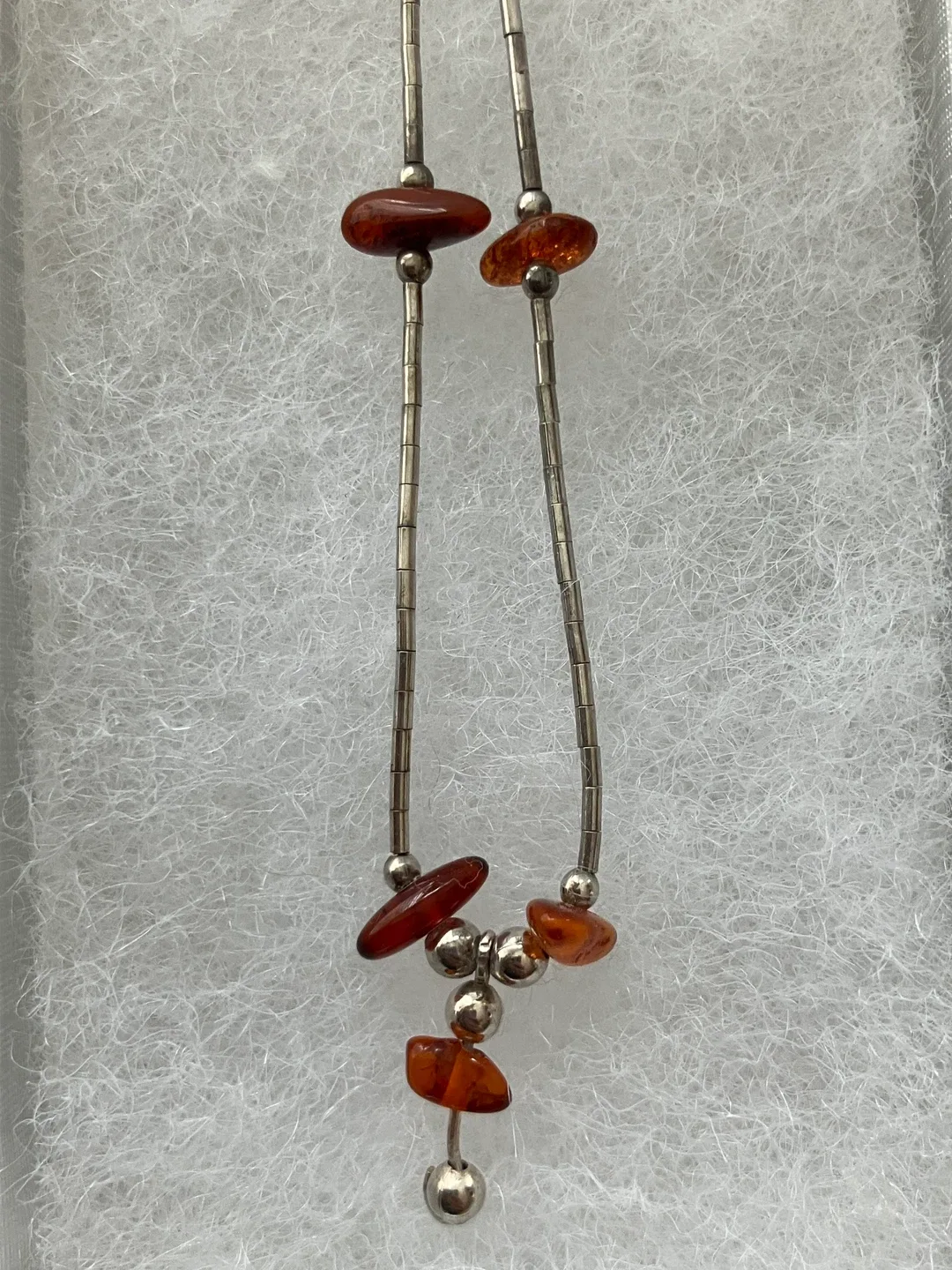 Amber Native Liquid Silver Necklace 16” image indicator(2)