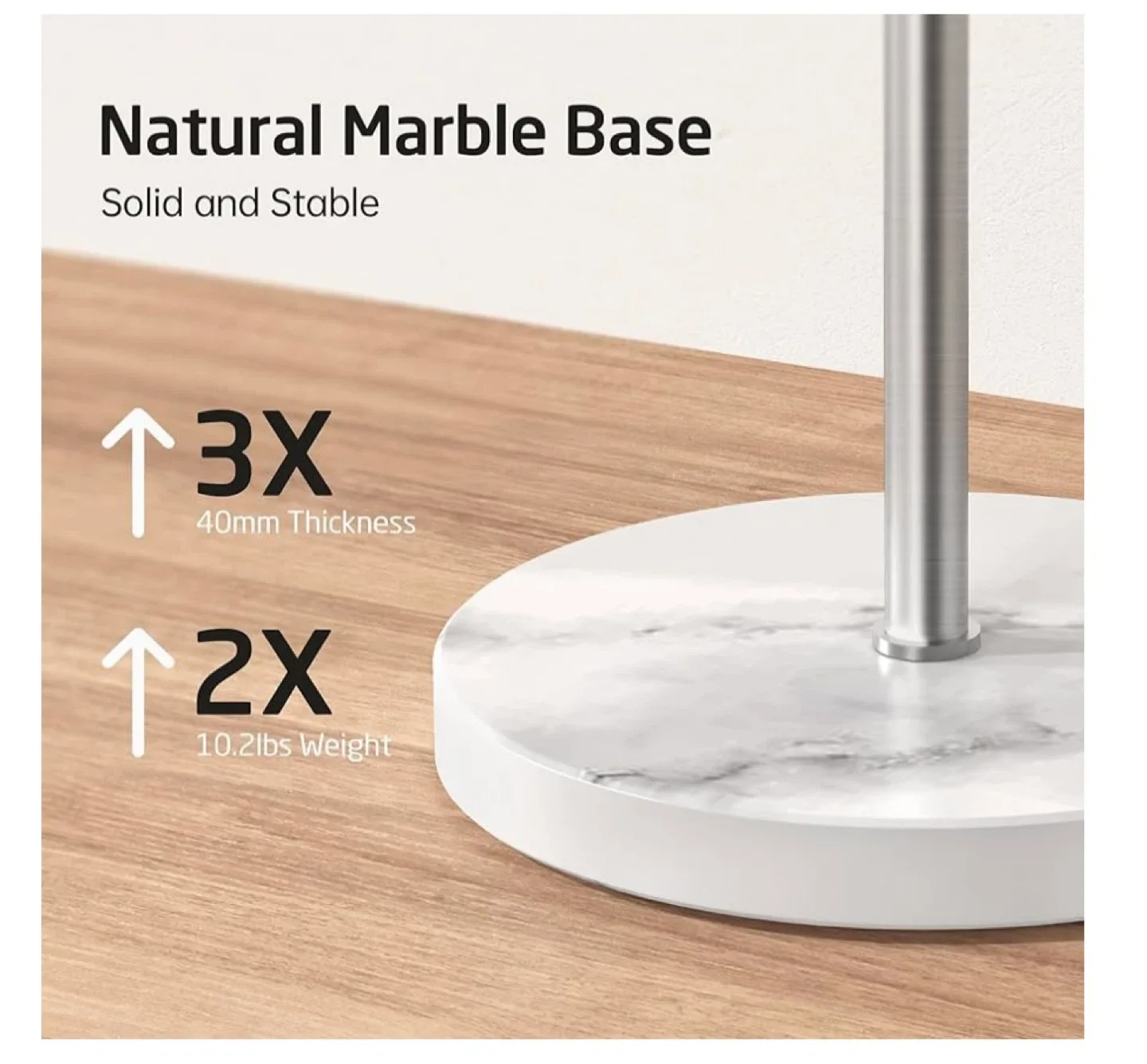 Freestanding Towel Rack with Marble Base image indicator(3)