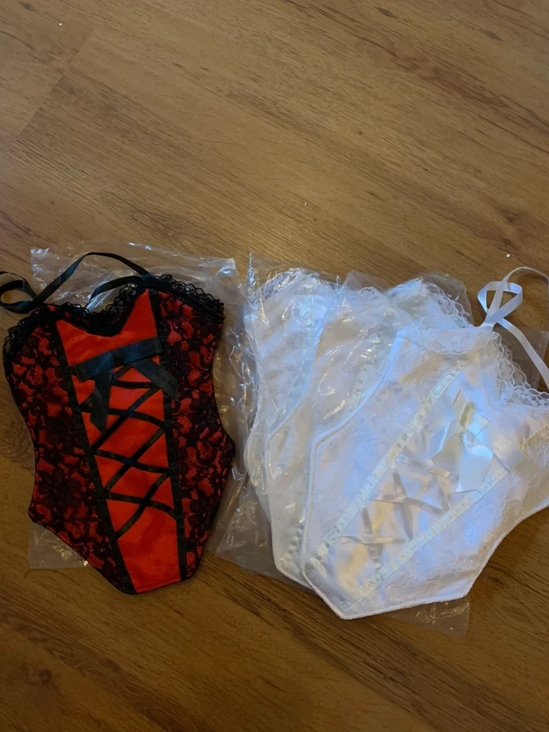 Potter Pardee White Lace Corset Bodysuit