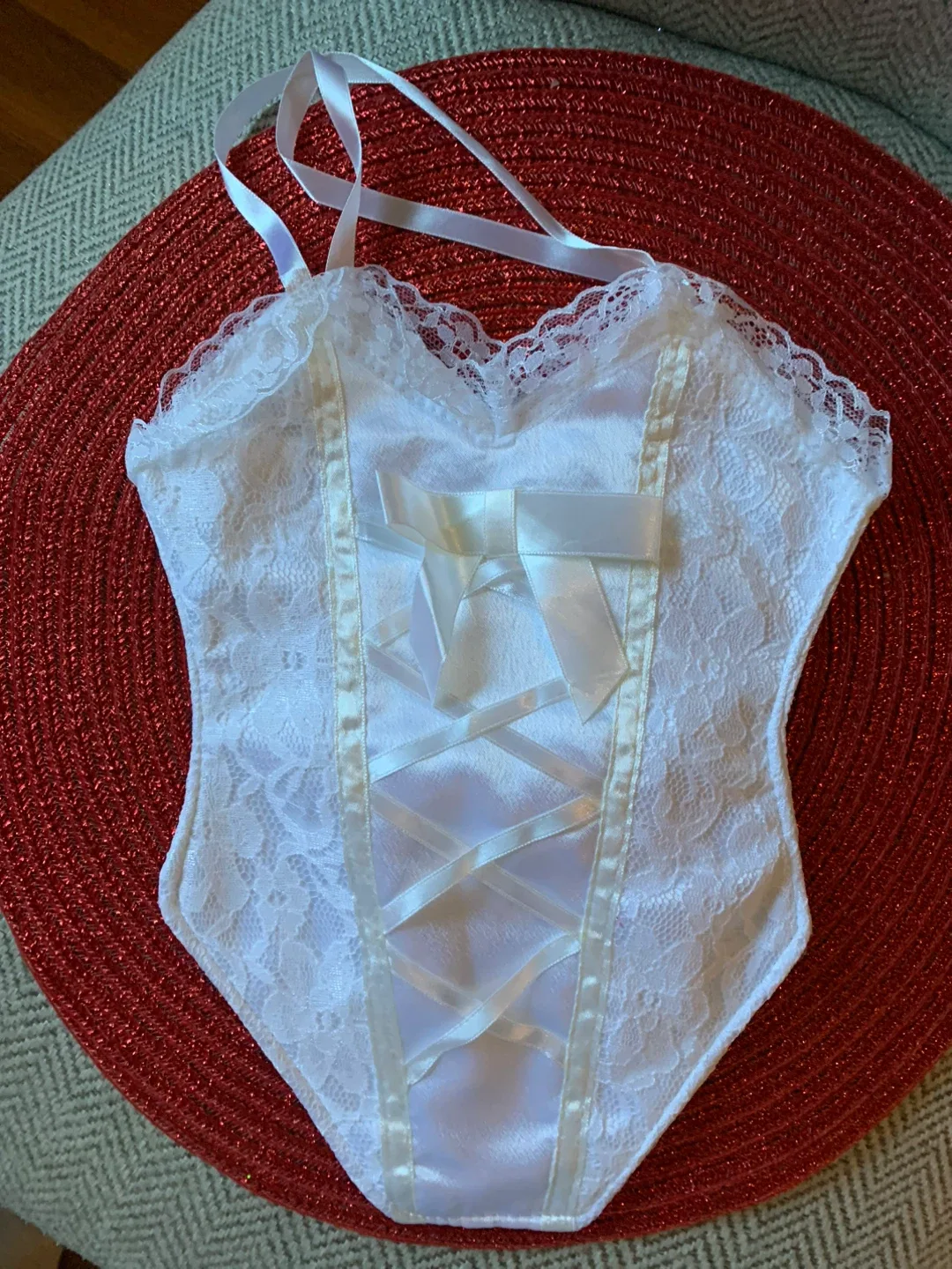 Potter Pardee White Lace Corset Bodysuit image indicator(3)