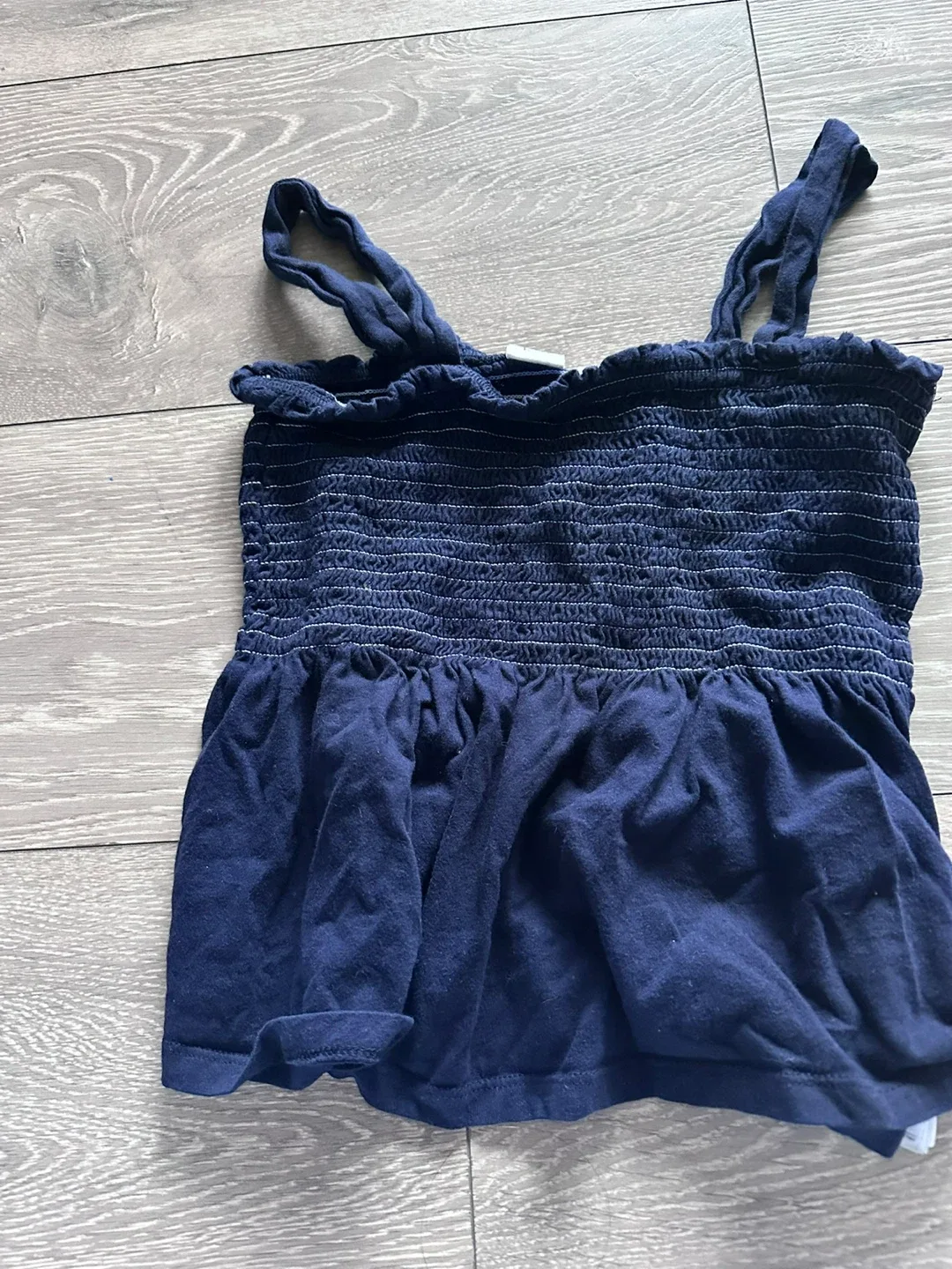 Gap Kids Navy Blue Smocked Tank - Size M