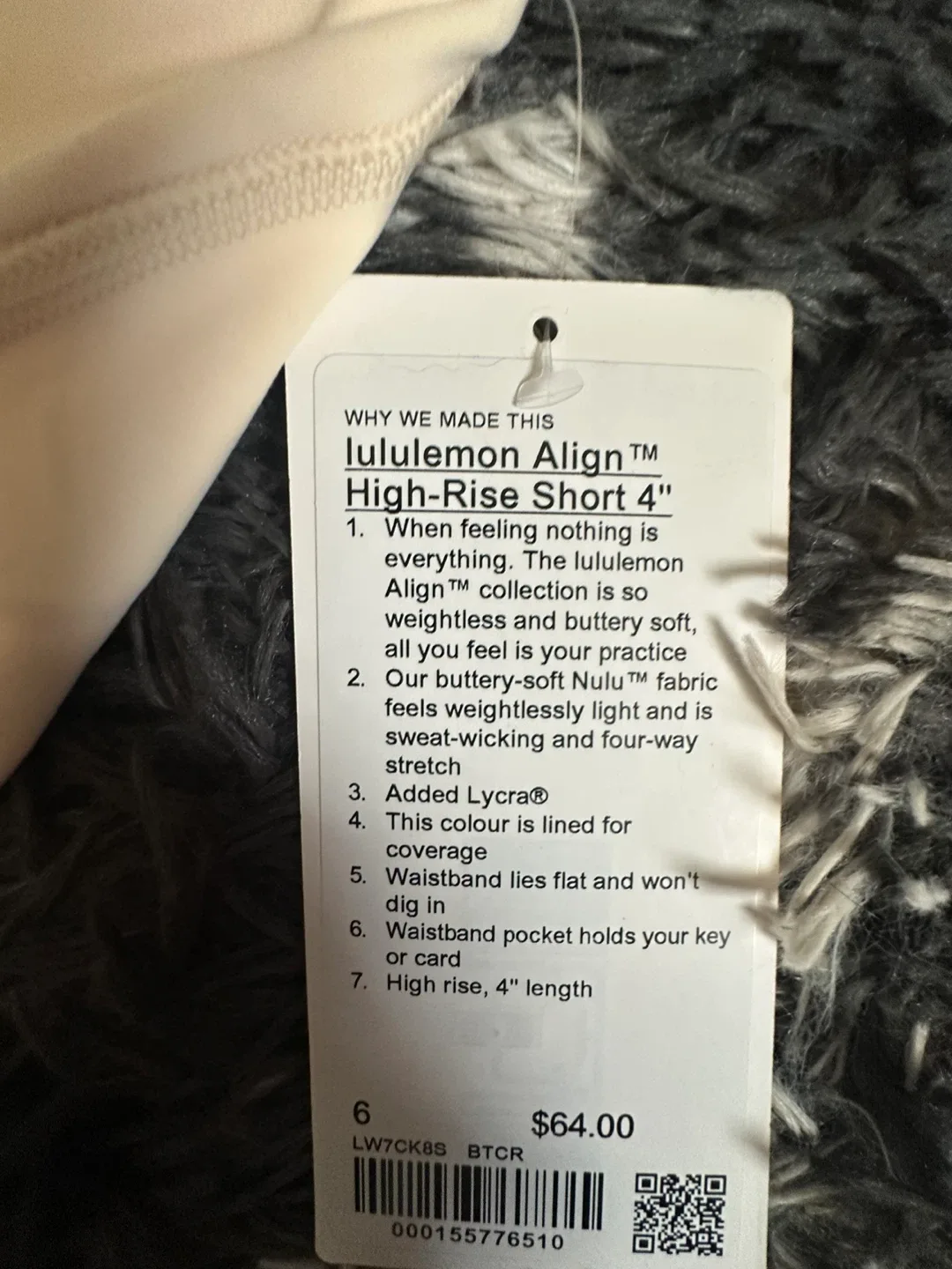 Lululemon Align High-Rise Short 4" Size 6 image indicator(2)