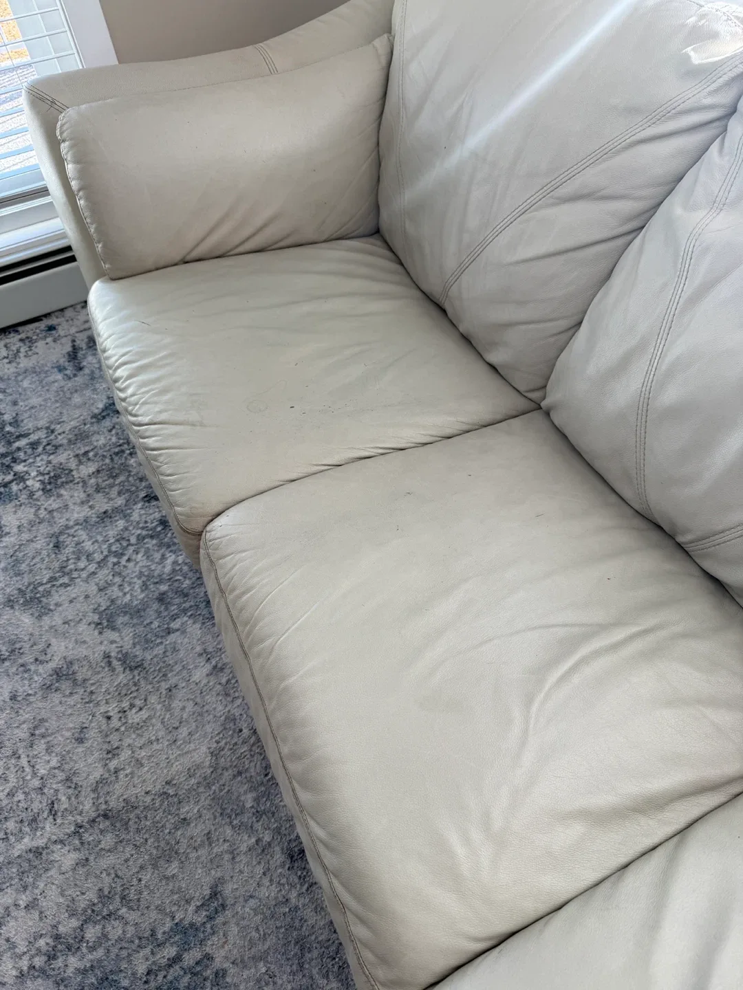 Leather Sofa - Off White image indicator(4)