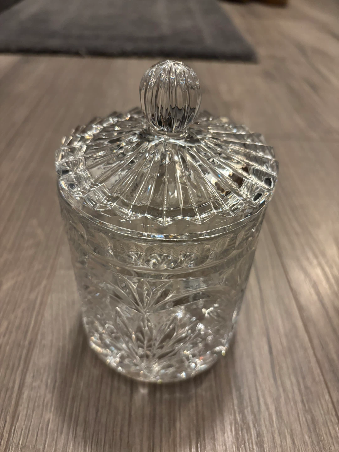Vintage Crystal-Style Lidded Jar