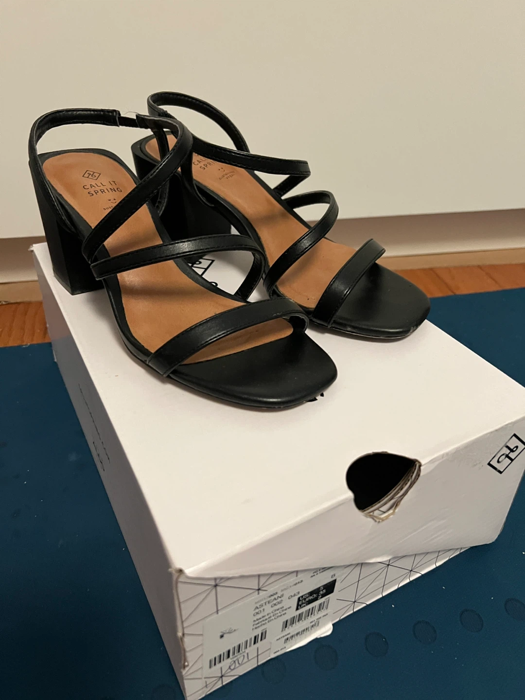 Call It Spring Asteani Black Heels - Size 5