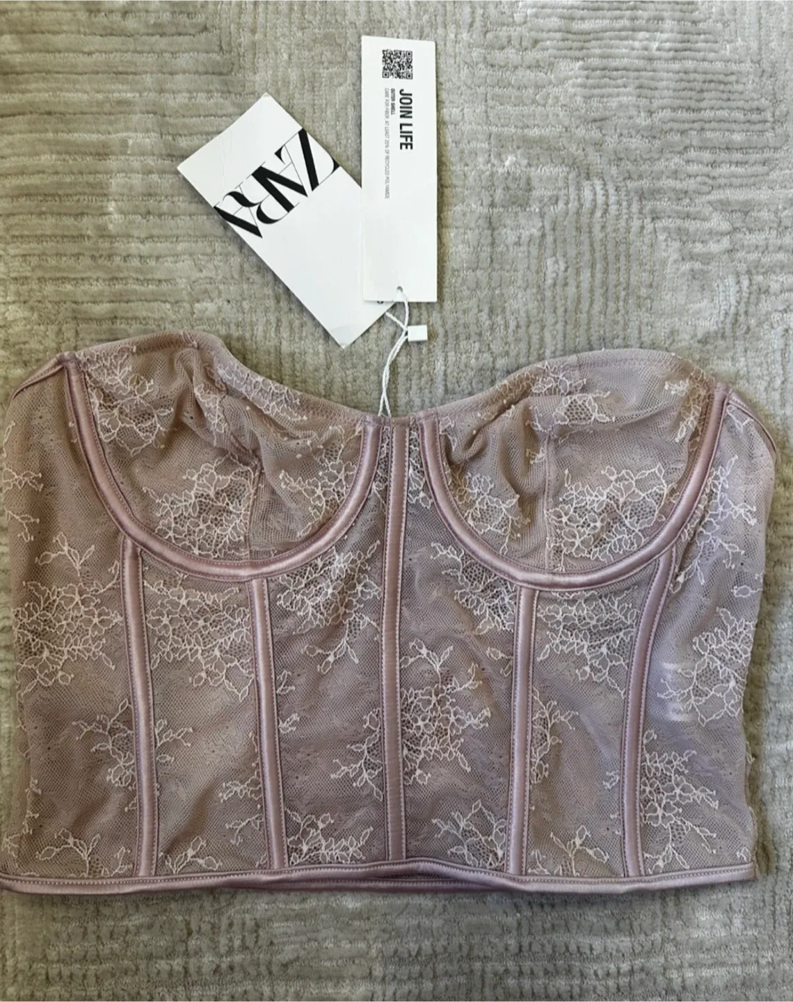 New Zara Lace Bustier Top