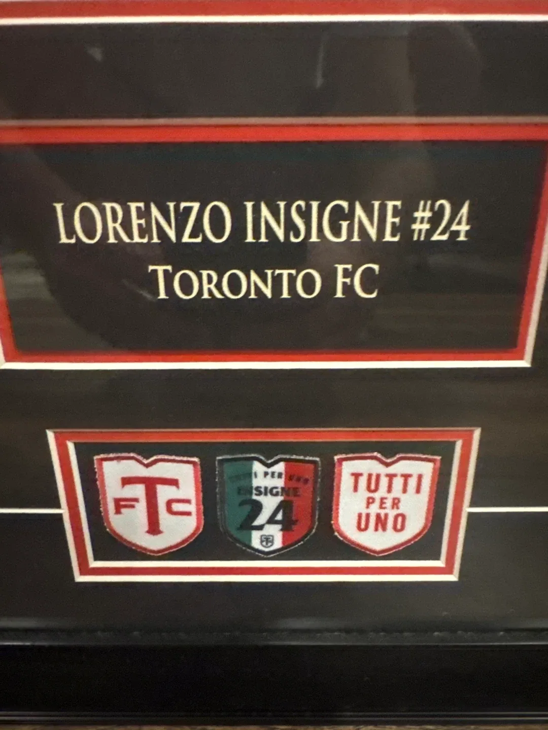 Frameworth Lorenzo Insigne #24 Toronto FC Framed Jersey image indicator(4)