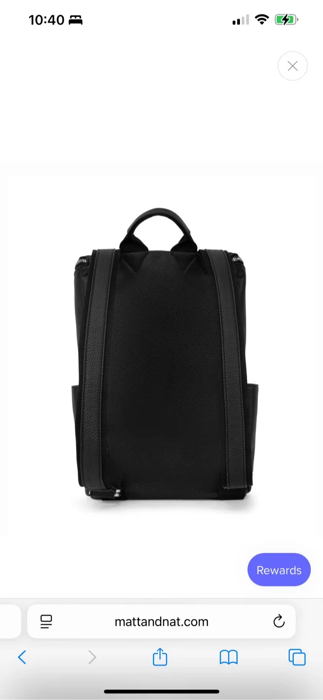 Vegan leather Matt & Nat Black Backpack image indicator(4)
