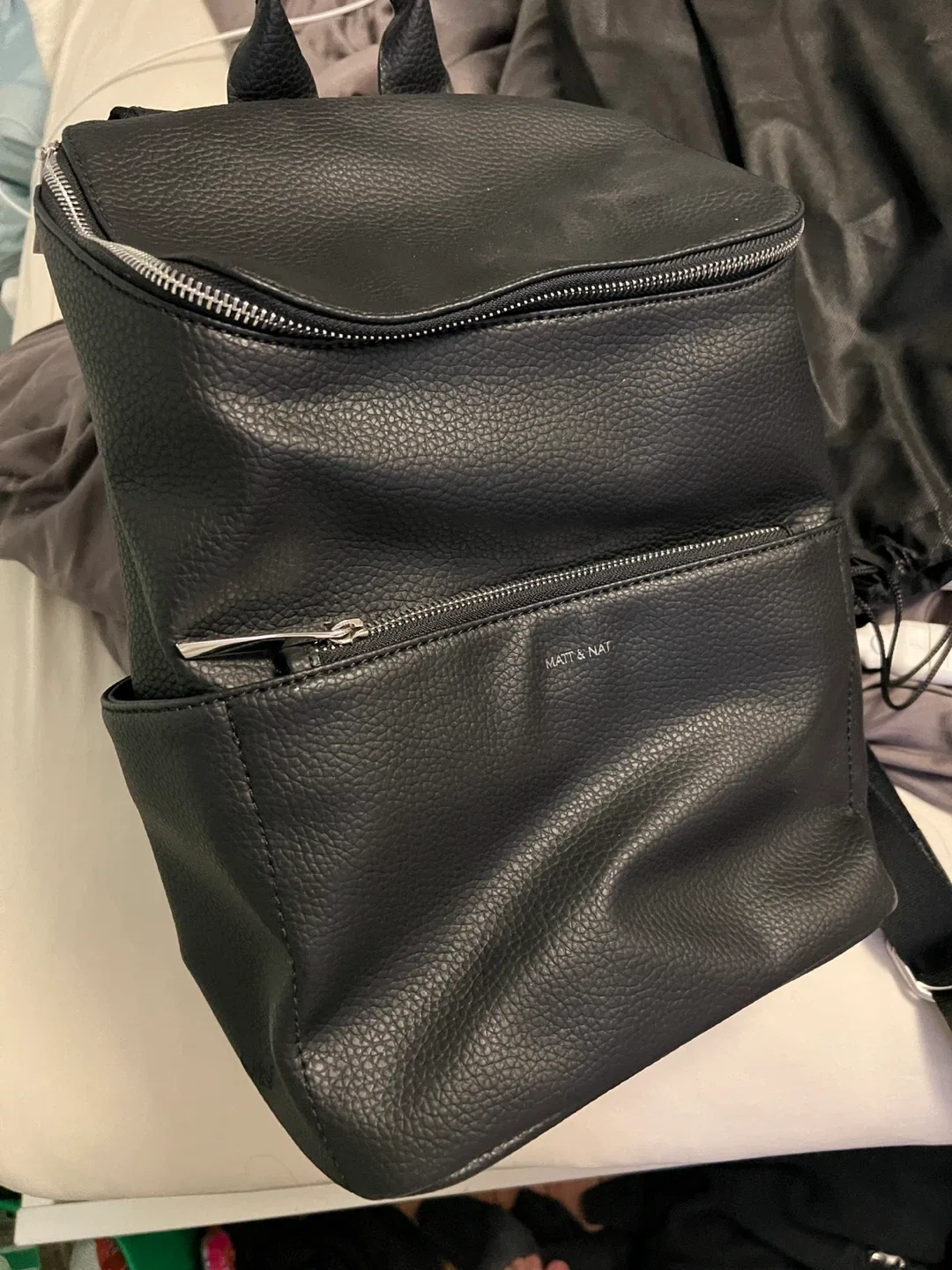 Vegan leather Matt & Nat Black Backpack image indicator(7)